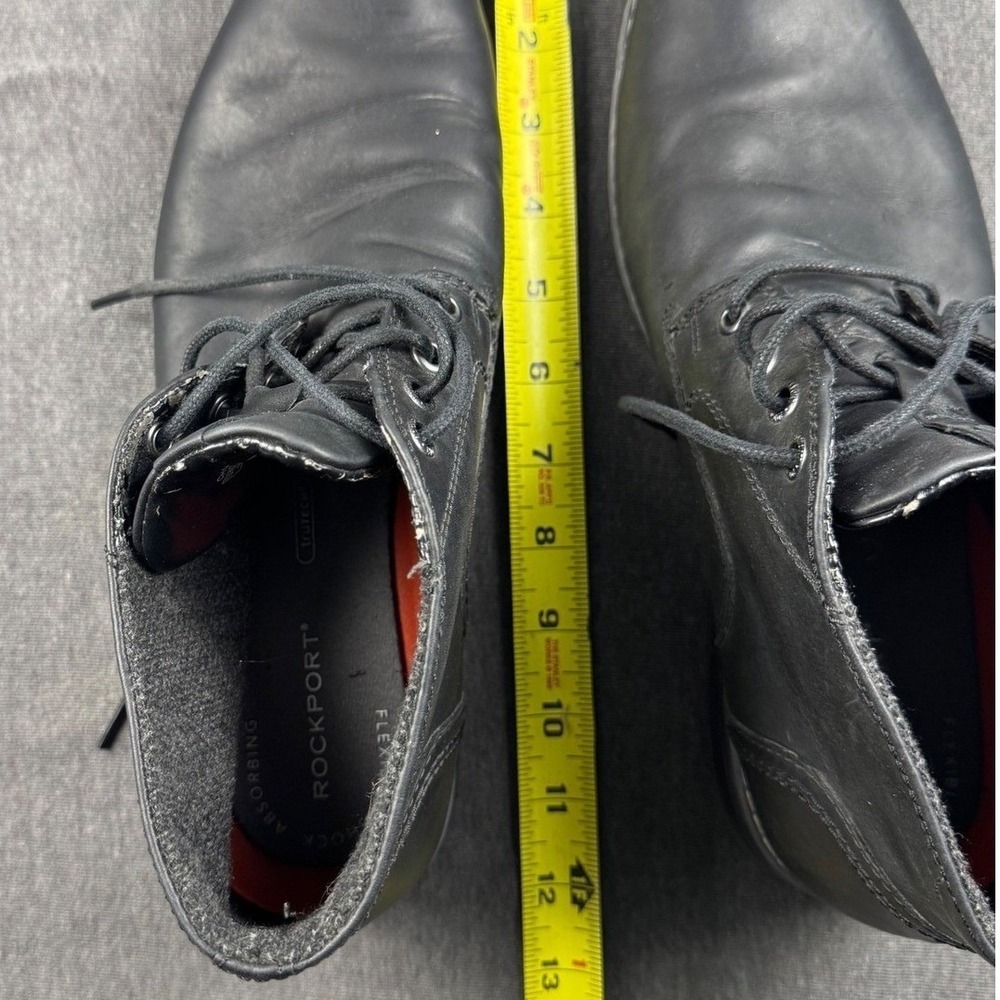Rockport Mens Leather Ankle Boots Dress Casual Lace‎ Up Boots Black Size 9.5 - Picture 8 of 8